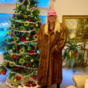 Genuine, full length, mink coat